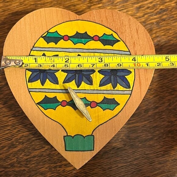 Christmas "Silent Night" Heart Shaped Music Box/Trinket/Keepsake Box - Handmade - Picture 9 of 12